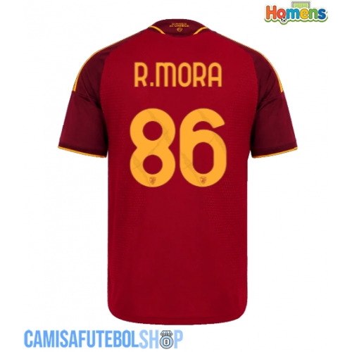 Camisa de time de futebol AS Roma Rodrigo Mora #86 Replicas 1º Equipamento 2026-27 Manga Curta